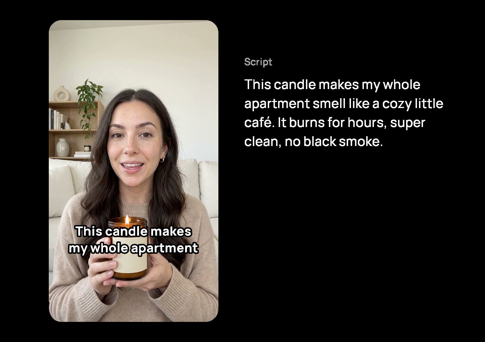 A creator's video beside the script Setters wrote for it